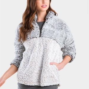 Women’s Sherpa Two-tone Gray Pullover